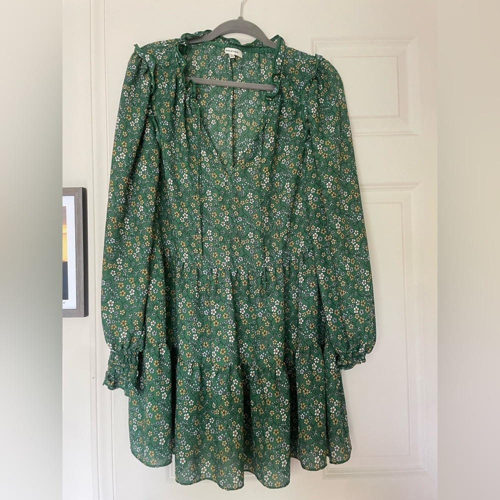 Max Studio green floral dress